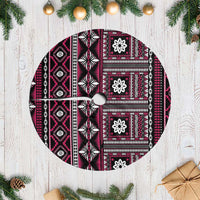 Fiji Masi Tapa Pattern Pink Tree Skirt - Polynesian Pride
