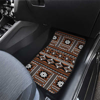 Fiji Masi Tapa Pattern Orange Car Mats - Polynesian Pride