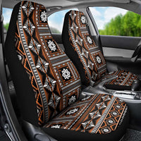 Fiji Masi Tapa Pattern Orange Car Seat Cover - Polynesian Pride