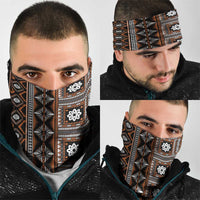 Fiji Masi Tapa Pattern Orange Neck Gaiter - Polynesian Pride