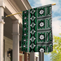 Fiji Masi Tapa Pattern Green Garden Flag - Polynesian Pride