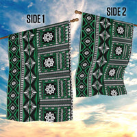 Fiji Masi Tapa Pattern Green Garden Flag - Polynesian Pride