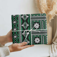 Fiji Masi Tapa Pattern Green Wrapping Paper - Polynesian Pride