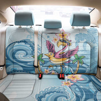 Hawaii Flamingo Back Car Seat Cover Plumeria Tropical Beach