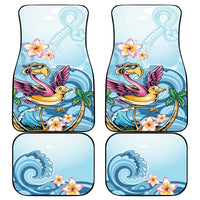 Hawaii Flamingo Car Mats Plumeria Tropical Beach
