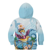 Hawaii Flamingo Kid Hoodie Plumeria Tropical Beach LT01 - Polynesian Pride