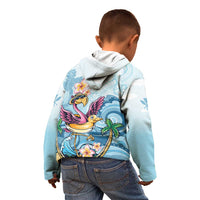 Hawaii Flamingo Kid Hoodie Plumeria Tropical Beach LT01 - Polynesian Pride