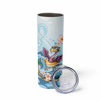 Hawaii Flamingo Skinny Tumbler Plumeria Tropical Beach LT01 - Polynesian Pride