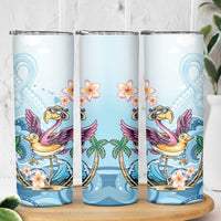 Hawaii Flamingo Skinny Tumbler Plumeria Tropical Beach LT01 - Polynesian Pride