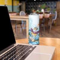Hawaii Flamingo Skinny Tumbler Plumeria Tropical Beach LT01 - Polynesian Pride