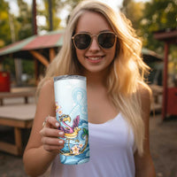 Hawaii Flamingo Skinny Tumbler Plumeria Tropical Beach LT01 - Polynesian Pride