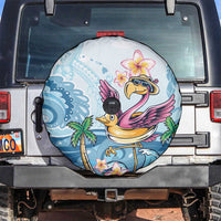Hawaii Flamingo Spare Tire Cover Plumeria Tropical Beach LT01 Blue - Polynesian Pride