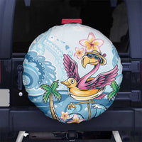 Hawaii Flamingo Spare Tire Cover Plumeria Tropical Beach LT01 - Polynesian Pride