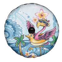 Hawaii Flamingo Spare Tire Cover Plumeria Tropical Beach LT01 - Polynesian Pride