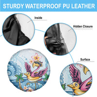Hawaii Flamingo Spare Tire Cover Plumeria Tropical Beach LT01 - Polynesian Pride