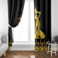 Haiti Neg Marron Gold Window Curtain Lespwa pa anyen san aksyon