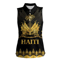 Haiti Neg Marron Gold Women Sleeveless Polo Shirt Lespwa pa anyen san aksyon