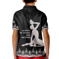 Haiti Neg Marron Silver Kid Polo Shirt Hope is Nothing Without Action