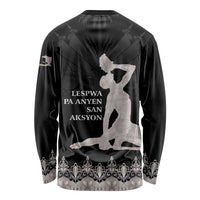 Haiti Neg Marron Silver Long Sleeve Shirt Hope is Nothing Without Action