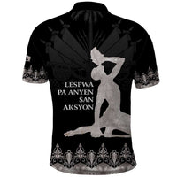 Haiti Neg Marron Silver Polo Shirt Hope is Nothing Without Action