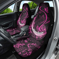 Survivor Melody Pink Car Seat Cover Breast Cancer Polynesian Pattern LT01 - Polynesian Pride