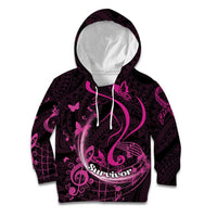 Personalised Survivor Melody Pink Kid Hoodie Breast Cancer Polynesian Pattern LT01 Hoodie Pink - Polynesian Pride
