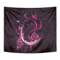 Survivor Melody Pink Tapestry Breast Cancer Polynesian Pattern LT01 - Polynesian Pride