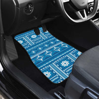 Fiji Masi All Blue Car Mats Tapa Pattern - Polynesian Pride