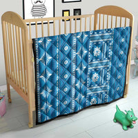Fiji Masi All Blue Quilt Tapa Pattern - Polynesian Pride