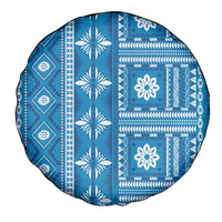 Fiji Masi All Blue Spare Tire Cover Tapa Pattern - Polynesian Pride