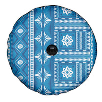 Fiji Masi All Blue Spare Tire Cover Tapa Pattern - Polynesian Pride