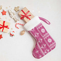 Fiji Masi All Pink Christmas Stocking Tapa Pattern - Polynesian Pride
