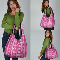 Fiji Masi All Pink Grocery Bag Tapa Pattern - Polynesian Pride