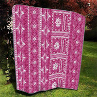 Fiji Masi All Pink Quilt Tapa Pattern - Polynesian Pride