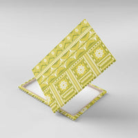 Fiji Masi All Yellow Canvas Wall Art Tapa Pattern - Polynesian Pride