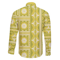 Fiji Masi All Yellow Family Matching Puletasi and Hawaiian Shirt Tapa Pattern - Polynesian Pride