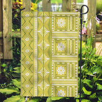 Fiji Masi All Yellow Garden Flag Tapa Pattern - Polynesian Pride