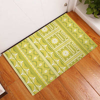 Fiji Masi All Yellow Rubber Doormat Tapa Pattern - Polynesian Pride