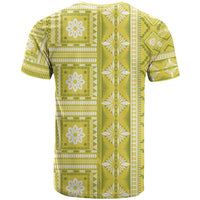 Fiji Masi All Yellow T Shirt Tapa Pattern - Polynesian Pride