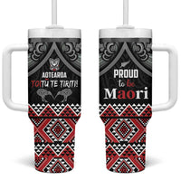 Aotearoa Toitu Te Tiriti Waitangi Tumbler With Handle Proud To Be Maori