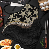 Beige Polynesian Starfish Unique Pattern Apron