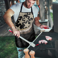 Beige Polynesian Starfish Unique Pattern Apron