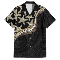 Beige Polynesian Starfish Unique Pattern Family Matching Puletasi and Hawaiian Shirt