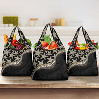 Beige Polynesian Starfish Unique Pattern Grocery Bag