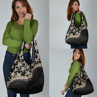 Beige Polynesian Starfish Unique Pattern Grocery Bag