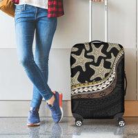 Beige Polynesian Starfish Unique Pattern Luggage Cover