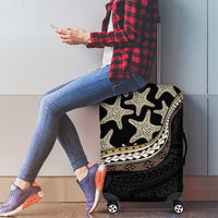 Beige Polynesian Starfish Unique Pattern Luggage Cover