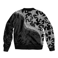 Monotone Polynesian Starfish Unique Pattern Bomber Jacket