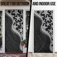 Monotone Polynesian Starfish Unique Pattern Door Cover