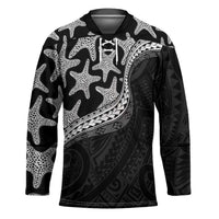 Monotone Polynesian Starfish Unique Pattern Hockey Jersey